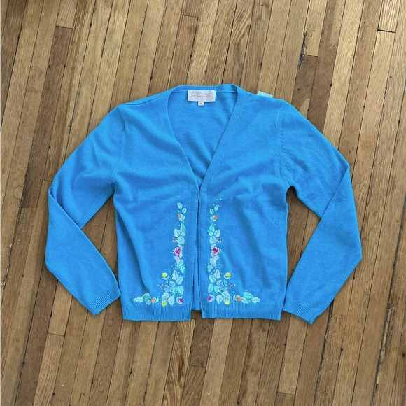 La Coquette Embroidered Floral Y2K Style Cardigan | Medium - Picture 1 of 5